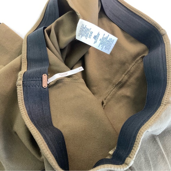 Free People Ponte Knit Stirrup Leggings Womens Size M Moss Green Brown - Picture 14 of 14